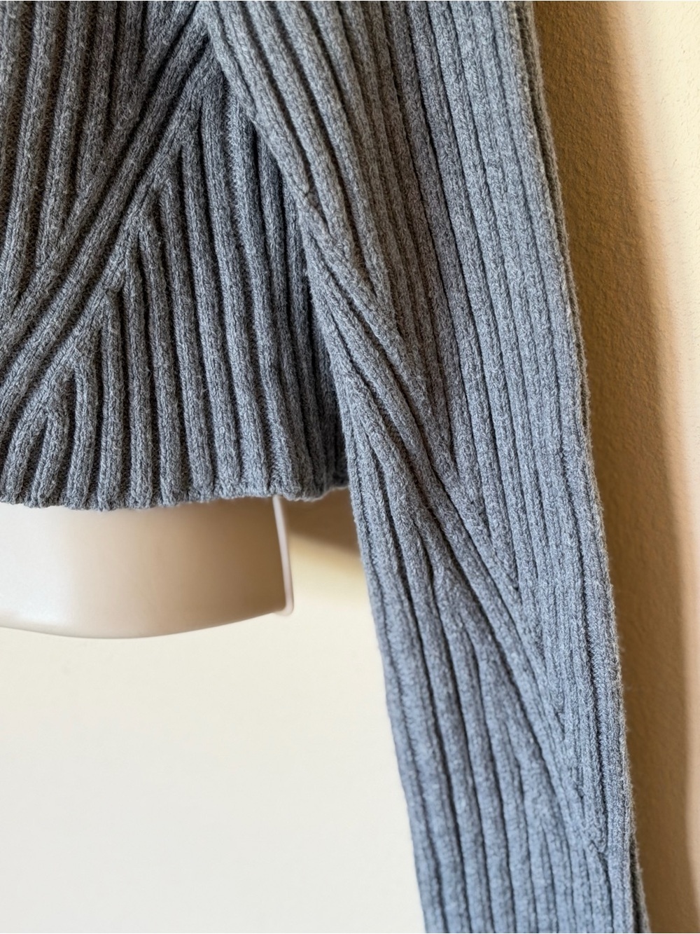 NWT Loft Ribbed Knit Sweater in Gray Size Medium - Picture 10 of 13